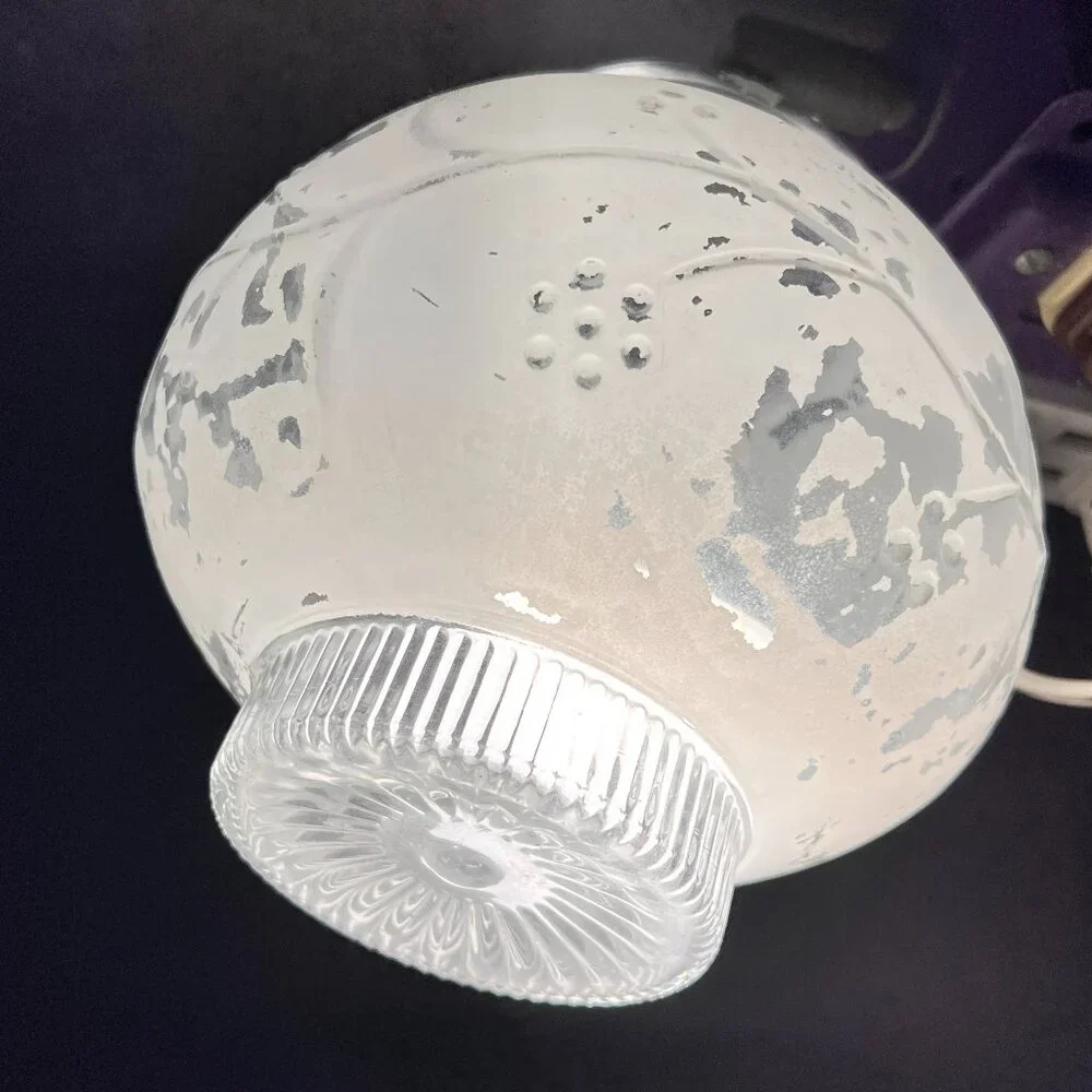 Vtg Salvage Replacement Frosted Glass Globe Ceiling Lamp Light Fixture Shade